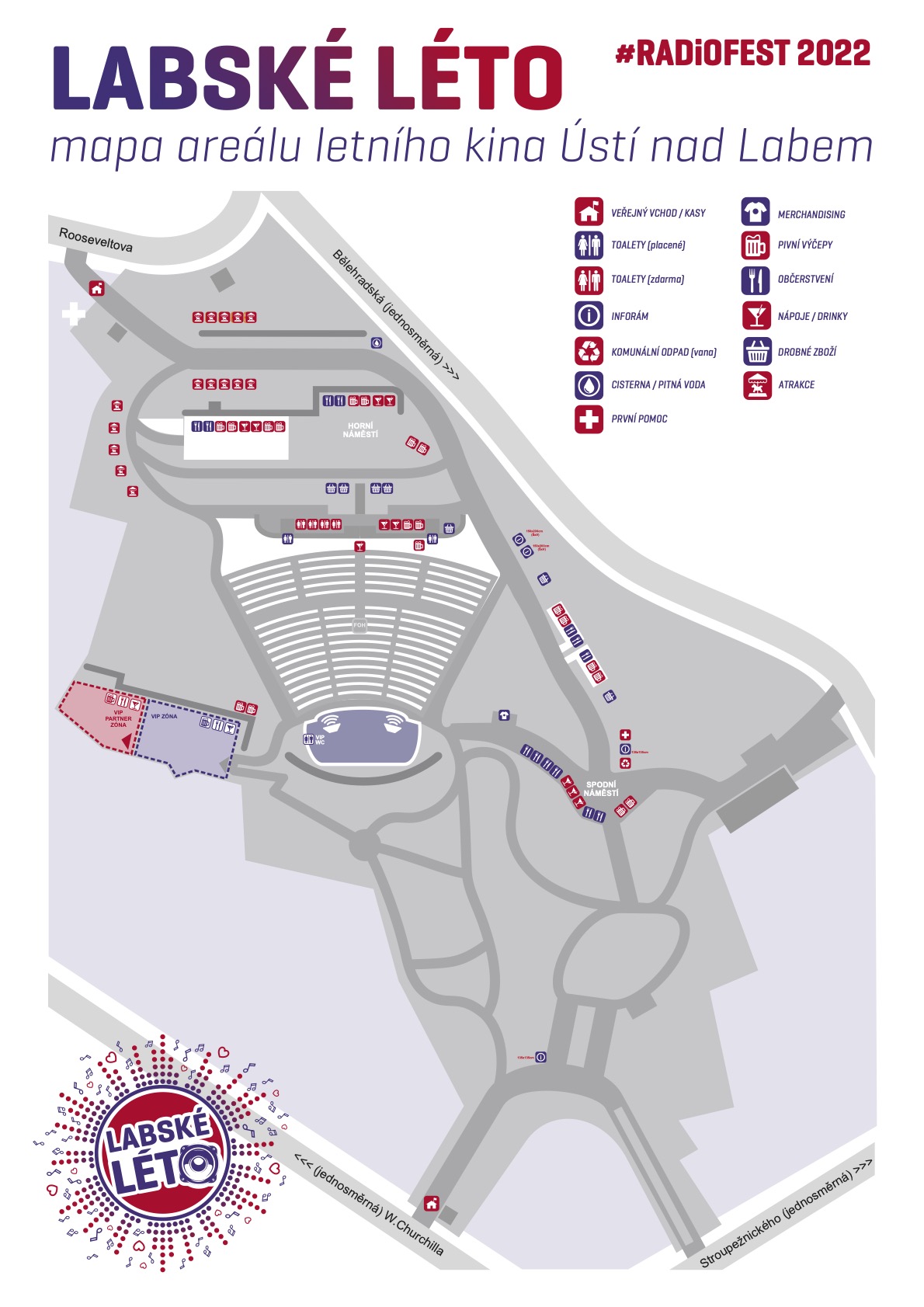 Labské léto - mapa areálu
